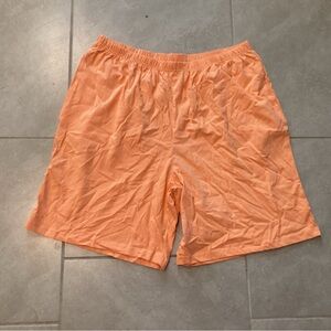 NWOT Easy Essentials Orange Cotton Shorts With Pockets